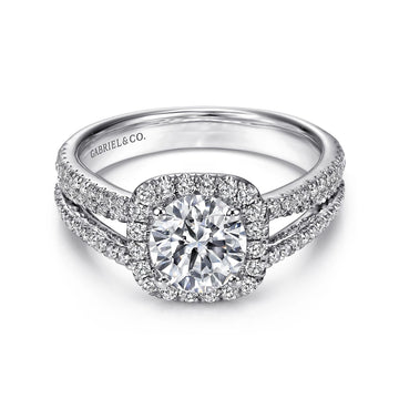 14KW Diamond Engagement Semi-Mount Ring, .55 CTW